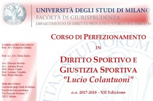 Workshop sul doping Università di Milano 3 maggio 2018