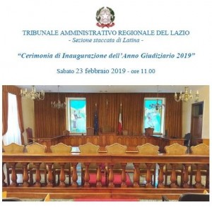Inaugurazione anno giudiziario 2019 T.A.R. Latina